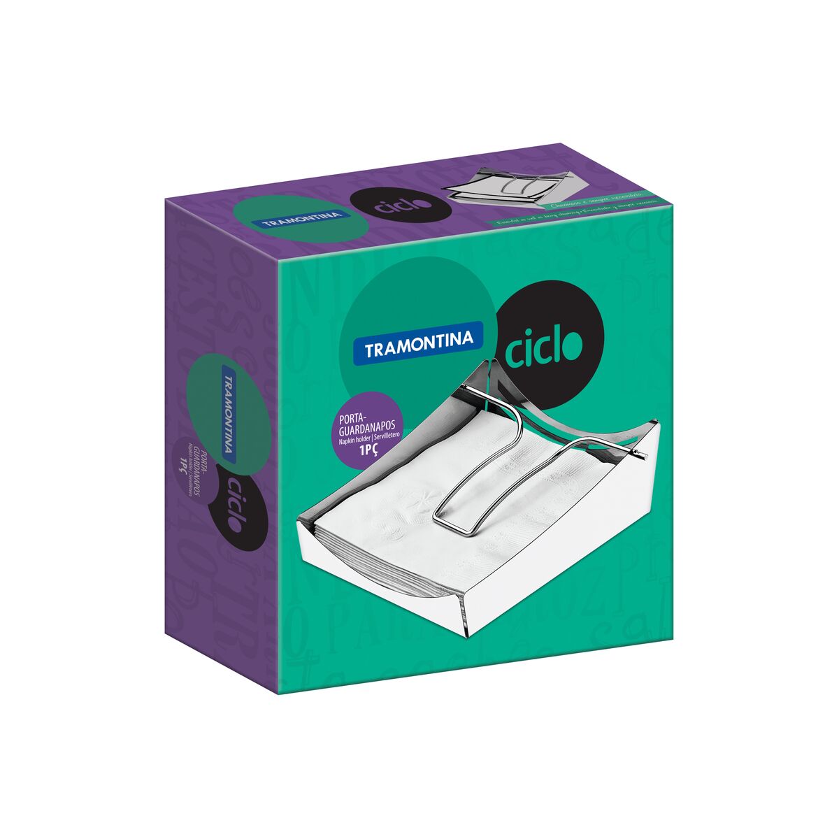 Tramontina Ciclo stainless steel napkin holder